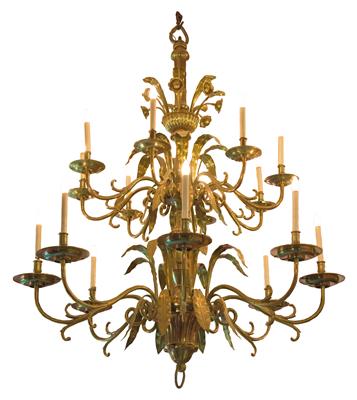 A large bronze chandelier, - Collection Reinhold Hofstätter