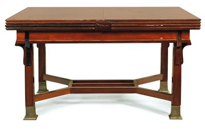 A magnificent Art Nouveau extension table, - Collezione Reinhold Hofstätter