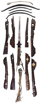 Mixed lot, crossbow parts, - Kolekce Reinhold Hofstätter