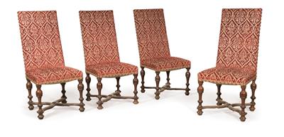 A set of 4 early Baroque armchairs, - Kolekce Reinhold Hofstätter