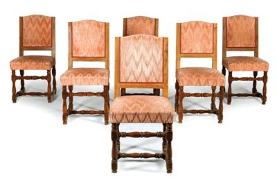 A set of 6 early Baroque chairs, - Collection Reinhold Hofstätter