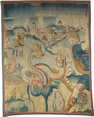 Tapestry fragment, - Collezione Reinhold Hofstätter