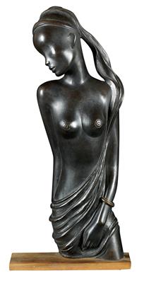 Torso of an African woman, Werkstätten Hagenauer, Vienna, designed c. 1950, - Collezione Reinhold Hofstätter