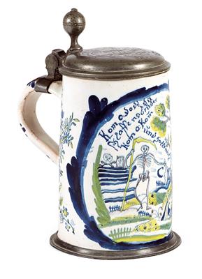 A Walzenkrug stein, South German, c. 1757 - Kolekce Reinhold Hofstätter