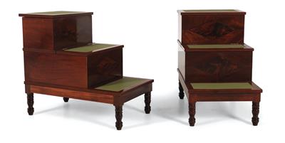 Two small sets of library steps, - Furniture and Decorative Art