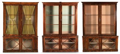 3 large Biedermeier book cases, - Mobili e arti decorative