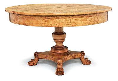Biedermeier extending table, - Mobili e arti decorative