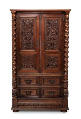 Historicist salon cabinet with integrated strong box, - Furniture and Decorative Art