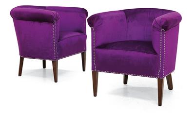 Pair of Art Deco fauteuils, - Mobili e arti decorative