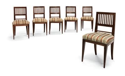 Set of 6 Biedermeier chairs, - Nábytek