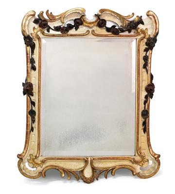 Late Baroque wall mirror, - Mobili e arti decorative