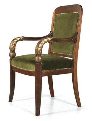 Late Art Nouveau armchair, - Mobili e arti decorative