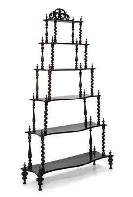 Zierliche Historismus - Etagere, - Möbel und dekorative Kunst