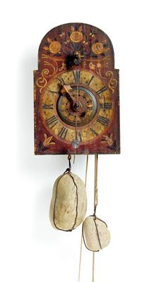 Wall pendulum clock with wooden cogs, - Mobili rustici