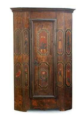 Small decorative Upper Austrian rustic cabinet, - Rustikální nábytek