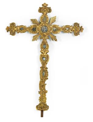 Rococo processional cross, - Rustikální nábytek
