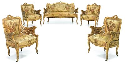 A Neo-Rococo seating group, - Majetek aristokratického původu a předměty důležitých proveniencí