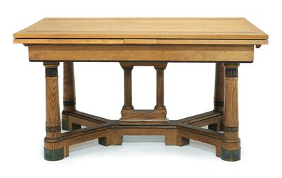 A late Art Nouveau extension table, - Di provenienza aristocratica