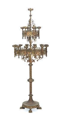 Large and imposing Gothic-inspired decorative candelabra, - Furniture and Decorative Art
