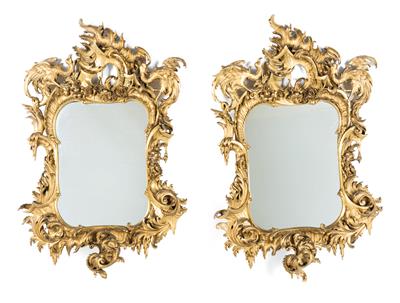 Pair of decorative salon mirrors, - Nábytek