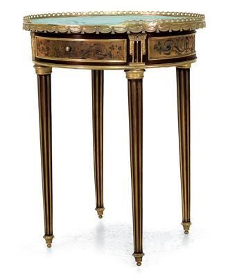 Round salon side table, - Mobili e arti decorative