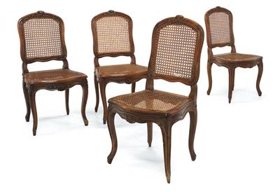 Set of 4 Baroque chairs, - Nábytek