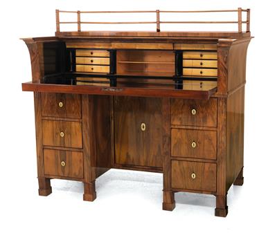 Unusual Biedermeier writing desk, - Furniture and Decorative Art