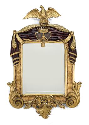 Rococo revival style wall mirror, - Nábytek