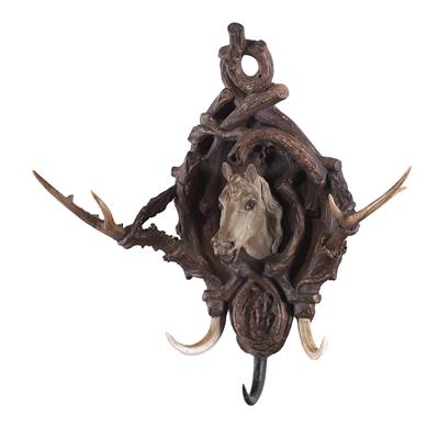 Rustic style hall stand with a hunting theme, - Rustic Furniture