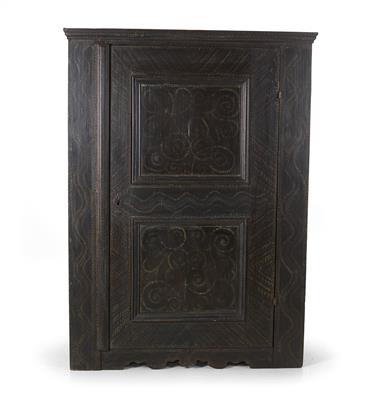 Rare Upper Austrian rustic cabinet, - Rustic Furniture