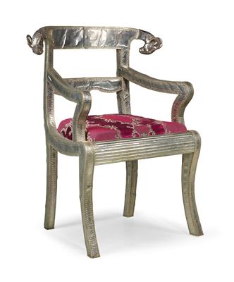 Armchair in Ango-Indian style, - Furniture and Decorative Art