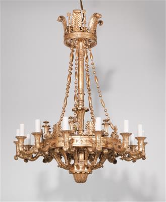 Biedermeier ring-shaped chandelier, - Furniture and Decorative Art