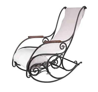 Iron rocking chair, - Mobili e arti decorative