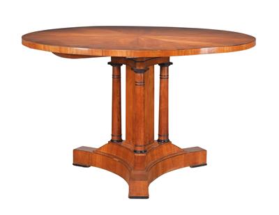 Large round Biedermeier table, - Furniture and Decorative Art