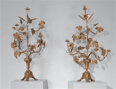 Pair of flower candelabras, - Mobili e arti decorative