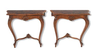 Pair of Historicist console tables, - Nábytek