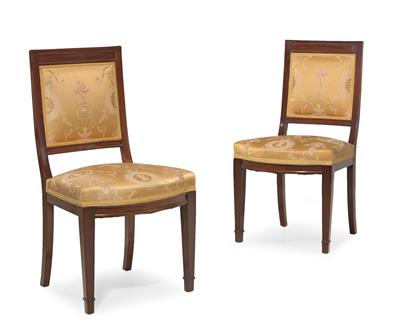 Paar klassizistischer Sessel, - Möbel und dekorative Kunst