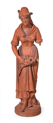 Terracotta figure, - Mobili e arti decorative