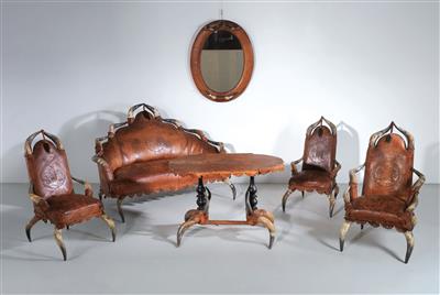 Salon seating group of an aristocratic origin, - Mobili e arti decorative