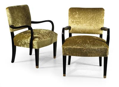 Pair of Art Deco armchairs, - Nábytek