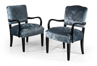 Pair of Art Deco armchairs, - Furniture and Decorative Art