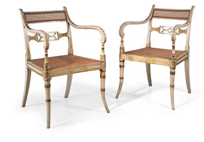 Pair of fine Neo-Classical armchairs, - Mobili e arti decorative