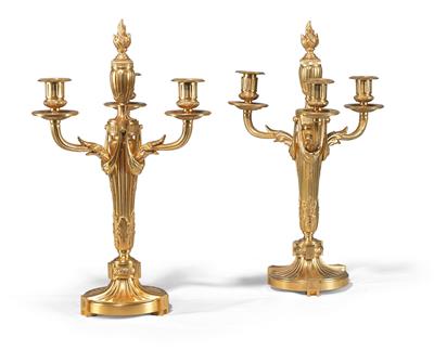 Pair of candelabras, - Furniture and Decorative Art