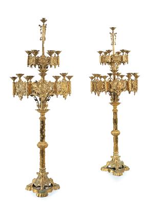 Pair of Historicist candelabras, - Furniture and Decorative Art