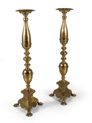 Pair of candle holders, - Furniture and Decorative Art