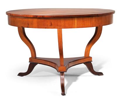 Round Biedermeier table, - Nábytek