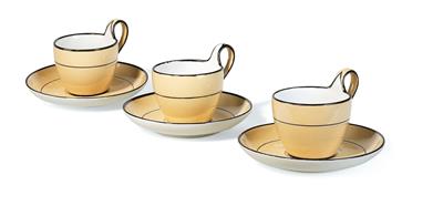 Three cups with saucers, Imperial Manufactory, Vienna c. 1826–1832 - Di provenienza aristocratica