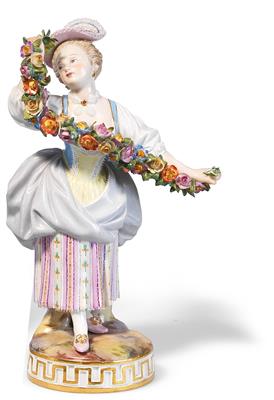 A girl with a garland of flowers - Property from Aristocratic Estates and Important Provenance