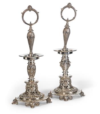 A pair of supports for centrepiece bowls, from Vienna, - Property from Aristocratic Estates and Important Provenance