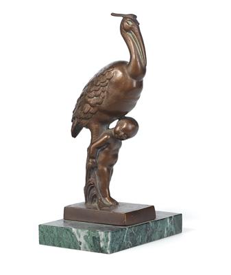 A pelican with a putto, c. 1920 - Majetek aristokratického původu a předměty důležitých proveniencí